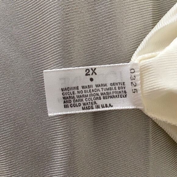 Vintage Lorraine Robe USA Bridal Tie Waist Scalloped Lace Elastic Ivory 2X NWT - Picture 4 of 5